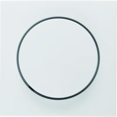 Central element with adjustment knob for rotary dimmer white