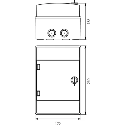 Centralino ermetico RH-4/B (porta bianca)