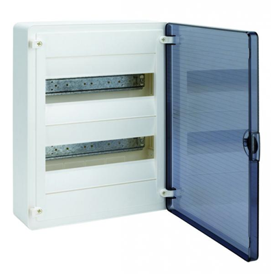 Centralino per Golf IP41, porta trasparente, 24 moduli