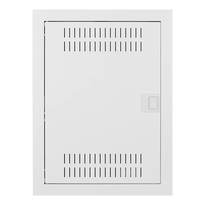 Centralita multimedia MSF RP 2x12, puerta metálica, IP30, blanco