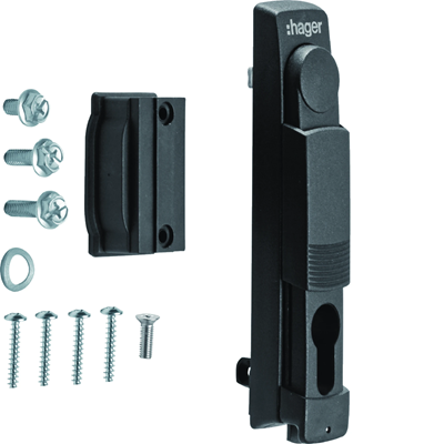Cerradura Univers, manilla abatible para medio cilindro de 40 mm, sellada