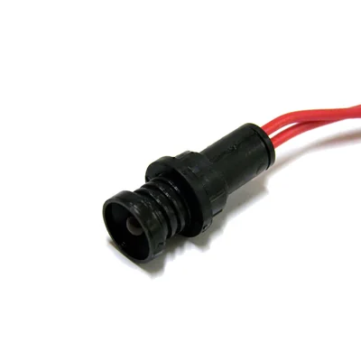 Červená LED kontrolka, 5mm kryt, 230V