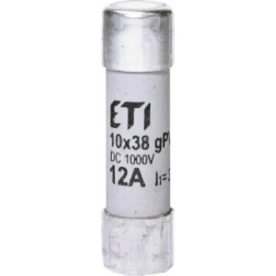 CH10x38 gPV 12A/1000V CC Fusible cilíndrico PV