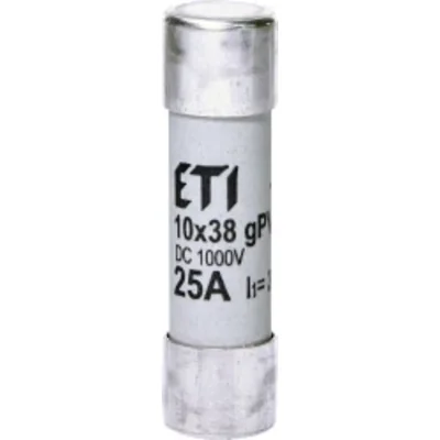 CH10x38 gPV 25A/1000V DC Cylindrical fuse link PV