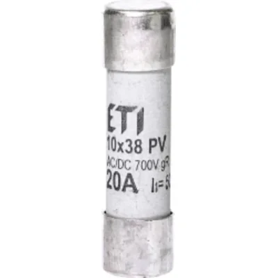 CH10x38 gR 20A/700V AC/DC Циліндричний запобіжник PV gR 700V