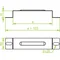 Channel clamp for double-sided fixing of the channel to the ground, width 192mm, height 40mm