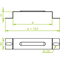 Channel clamp for double-sided fixing of the channel to the ground, width 192mm, height 50mm