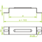 Channel clamp for double-sided fixing of the channel to the ground, width 352mm, height 30mm