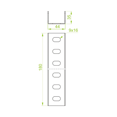 Channel connector, LCW40H35