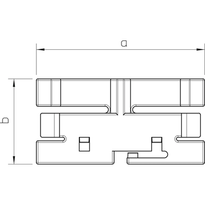 Channel cover clamp 60x40 WDK