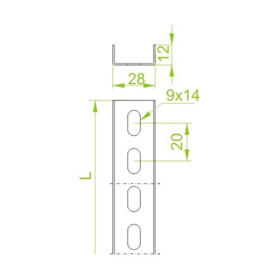 Channel section CD28H12/2