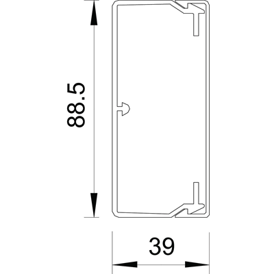 Channel WDK 40X90 B/W, WDK40090RW