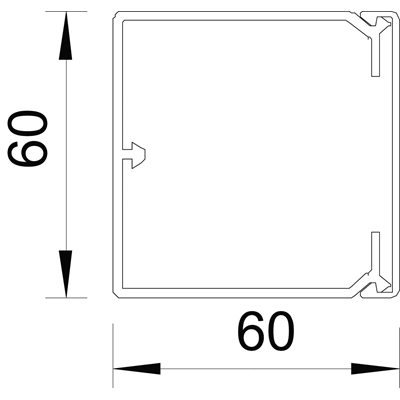 Channel WDK 60X60 B/W, WDK60060RW