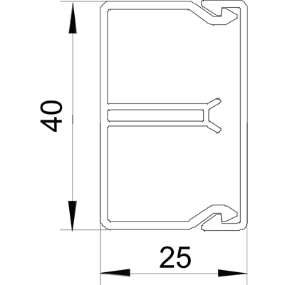 Channel WDK LIST.GW.25X40 B/W, WDK-N25040RW