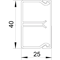 Channel WDK LIST.GW.25X40 B/W, WDK-N25040RW