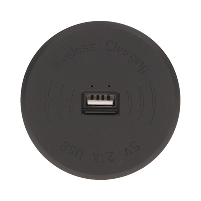 Chargeur sans fil avec port USB, noir