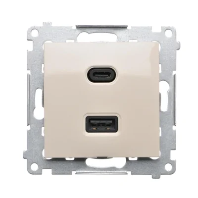 Chargeur USB C+A Simon 54 WMDZ-EC2CAQ-041 (module), 30 W, 230 V ; crème