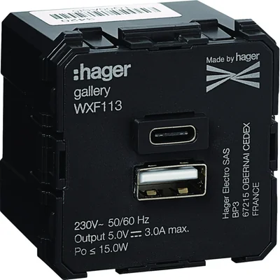 Chargeur USB Lumina/Gallery A+C 3A 2M
