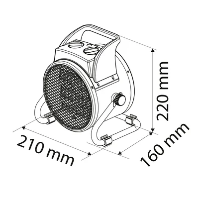 Chauffage électrique céramique PTC 2 kW