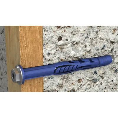 Cheville de cadre FF1 avec collerette avec vis à tête hexagonale galvanisée 10x120mm