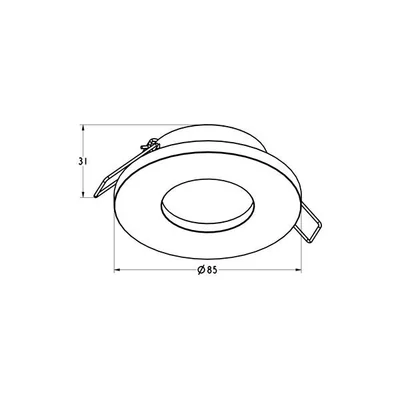 CHIPA Recessed lamp IP54 white