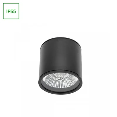 CHLOE AR111 Aufputz-GU10 250V IP65 120x115mm SCHWARZ rund fest