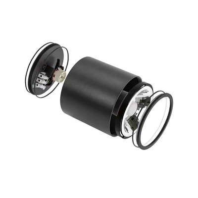 CHLOE AR111 Aufputz-GU10 250V IP65 120x115mm SCHWARZ rund fest
