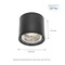 CHLOE AR111 Aufputz-GU10 250V IP65 120x115mm SCHWARZ rund fest