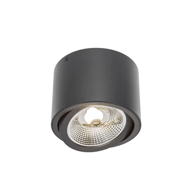 CHLOE AR111 POVRCHOVÁ MONTÁŽ GU10 250V IP20 139x100mm ČERNÁ kulatá pohyblivá