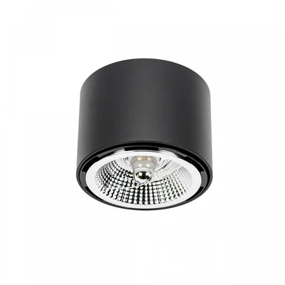 CHLOE AR111 SURFACE-MOUNTED GU10 250V IP20 120x85mm BLACK round fixed
