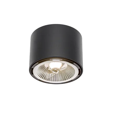 CHLOE AR111 SURFACE-MOUNTED GU10 250V IP20 120x85mm BLACK round fixed