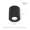 CHLOE GU10, culot GU10, montage en surface, 250 V, IP65, 90 x 97 mm, noir, rond, fixe