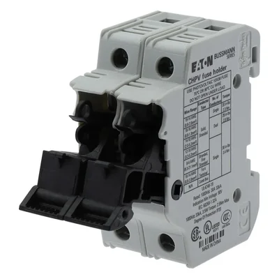 CHPV2U Основа циліндричної вставки 10x38, gPV, 2-полюсна, 32A, 1000 В пост. струму
