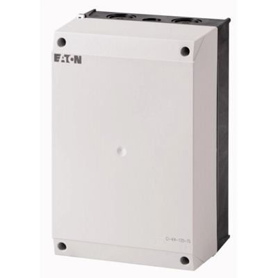 CI-K4 small enclosure with CI-K4-125-TS mounting rail