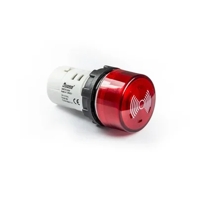 Cicalino monoblocco 24V AC/DC, luminoso, rosso