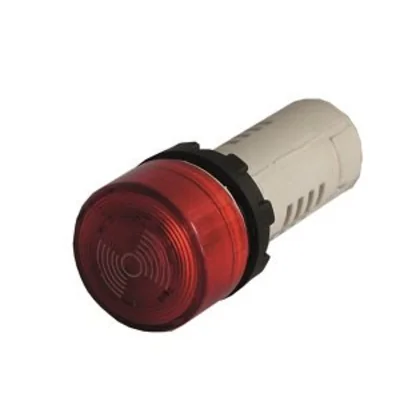 Cicalino monoblocco 24V AC/DC, luminoso, rosso