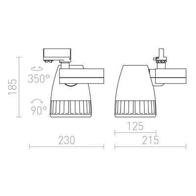 Cigy Reflector para carril, blanco