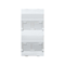 CIMA board, 4x RJ with covers, slanted, for MD adapters, pure white