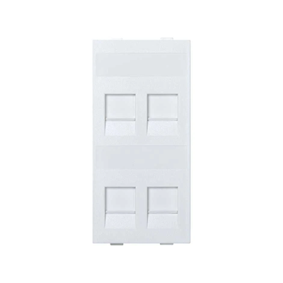 CIMA board, 4x RJ with covers universal, pure white