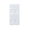 CIMA board, 4x RJ with covers universal, pure white