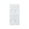 CIMA board, 4x RJ with covers universal, pure white