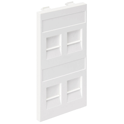 CIMA board, 4x RJ with covers universal, pure white