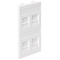 CIMA board, 4x RJ with covers universal, pure white