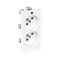 CIMA double socket with grounding 2x230V 16A pure white