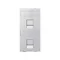 CIMA keystone 2x carte universelle plate avec couvercles en aluminium