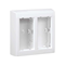 CIMA PRO 2-module surface-mounted housing 4xK45 with side covers, pure white