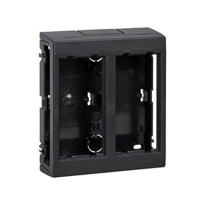 CIMA PRO 2-module surface-mounted housing 4xK45 without side covers, graphite gray