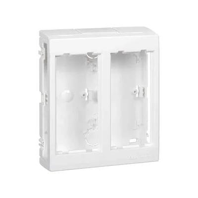 CIMA PRO 2-модульний корпус поверхневого монтажу 4xK45 без бічних кришок, чистий білий