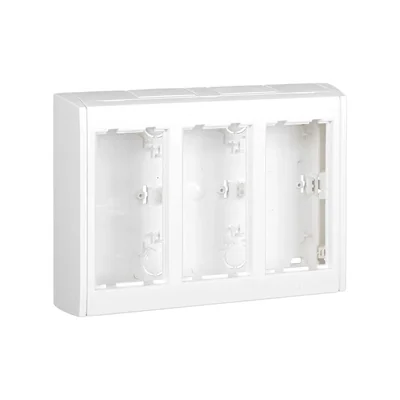 CIMA PRO 3-Modul-Aufbaugehäuse 6xK45 mit seitlichen Abdeckungen, reinweiß