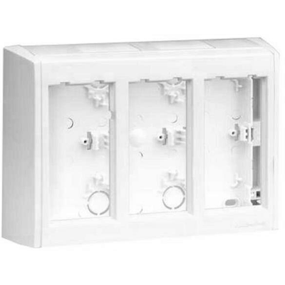 CIMA PRO 3-module surface-mounted housing 6xK45 with side covers, pure white